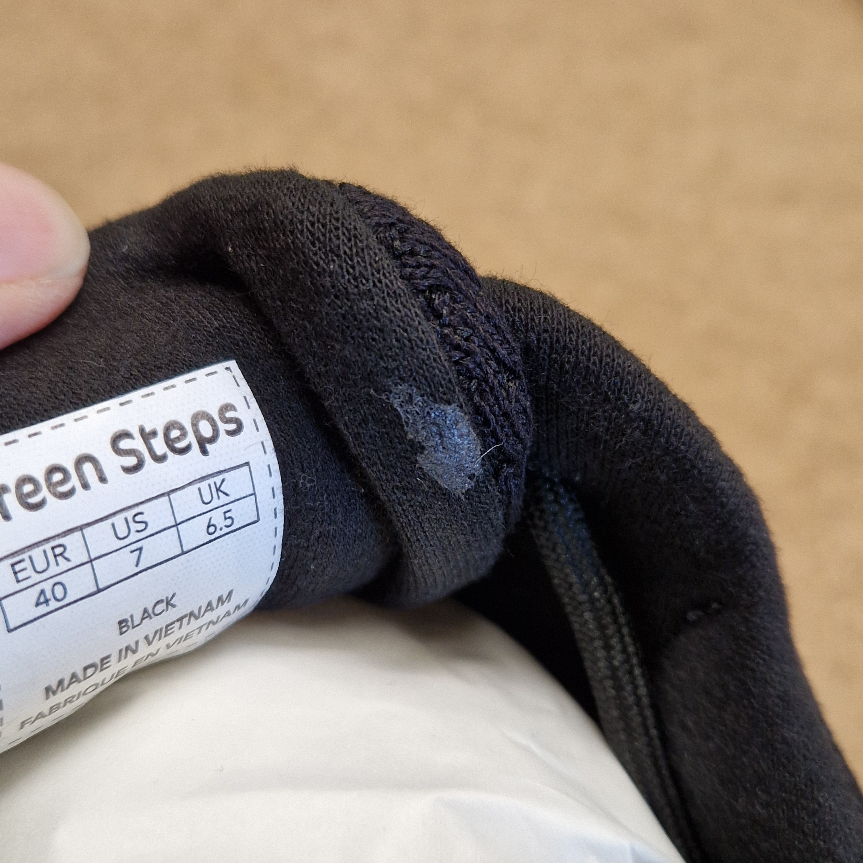 Green Steps ONE - BLACK/WHITE - UK 6.5 / EU 40